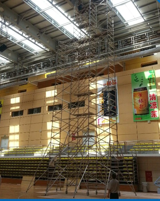 Factory Price Double Row Aluminum Attached Scaffolding for Construction Works Sale