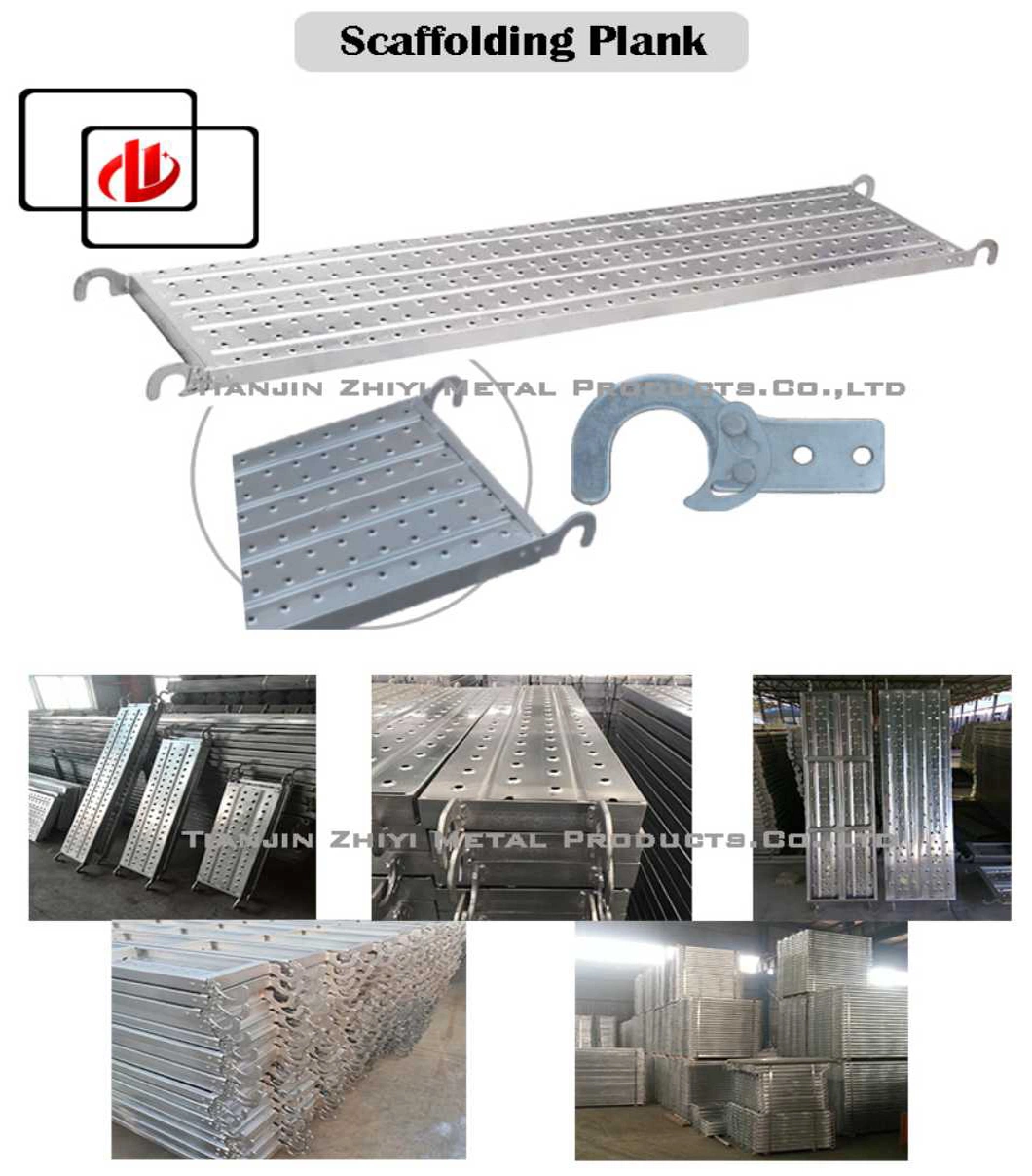 Industrial Platform Ladder Construction Scaffolding Steel Catwalk Board Platform with Hooks