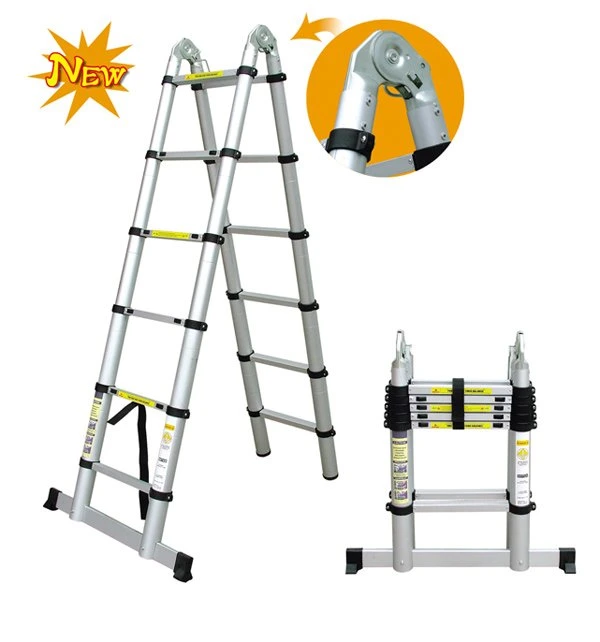 Factory Supply En131 Articulated Foldable Extension Household Telescopic Aluminum Ladder