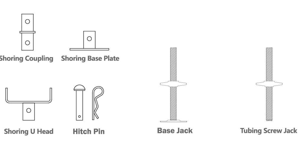 Scaffolding Ringlock Scaffold Upper Adjustable Shoring Post Log U Head Screw Base Jack