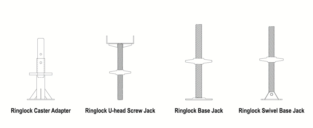 Scaffolding Ringlock Scaffold Upper Adjustable Shoring Post Log U Head Screw Base Jack