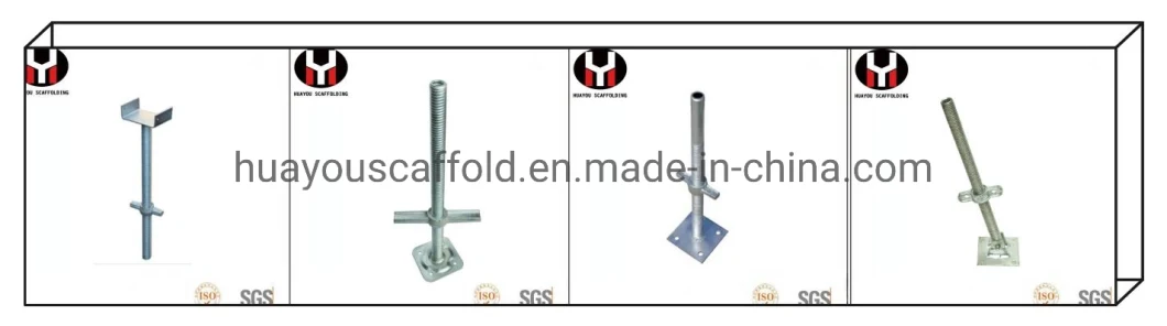 Q355 Steel Galvanized Safety Scaffolding with Hollow Screw Jack and Base Plate for System Scaffold Formwork