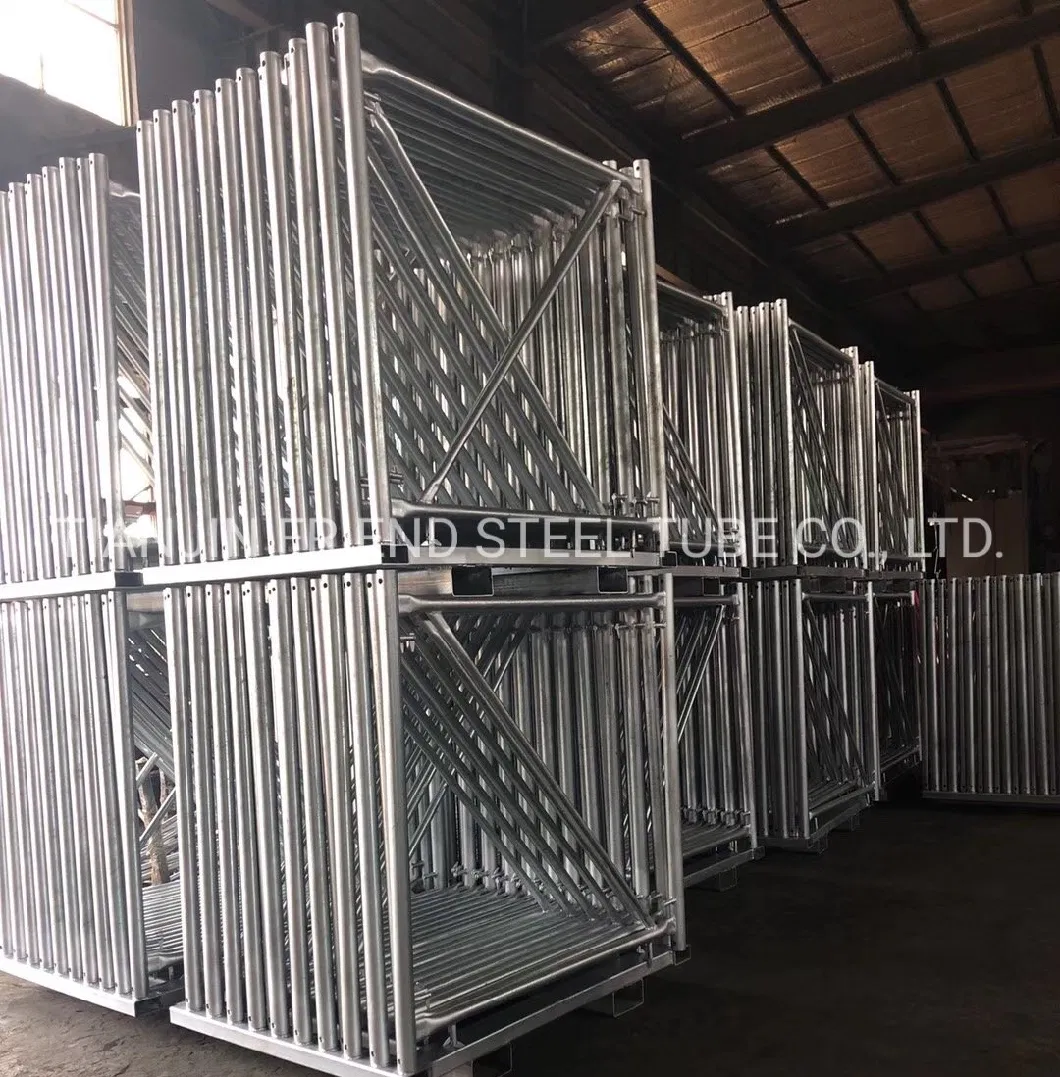 American 1700mm 1219 Painted Galvanized Steel Ladder Frame Scaffolding Frame Ladder Frame Main Frame Door Frame Manson Frame Scaffolding Frame for Construction