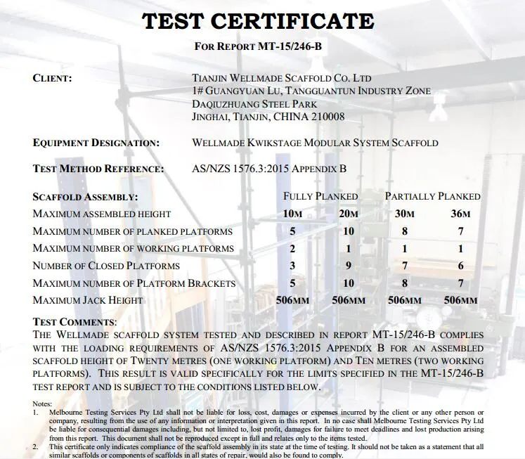 Australian Standards Instant Kwik Stage Scaffolding As1576 Melbourne