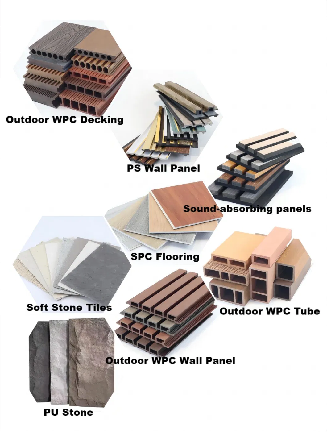 Wall Panel Waterproof Inner Arc Wall Cladding Interior Building Material