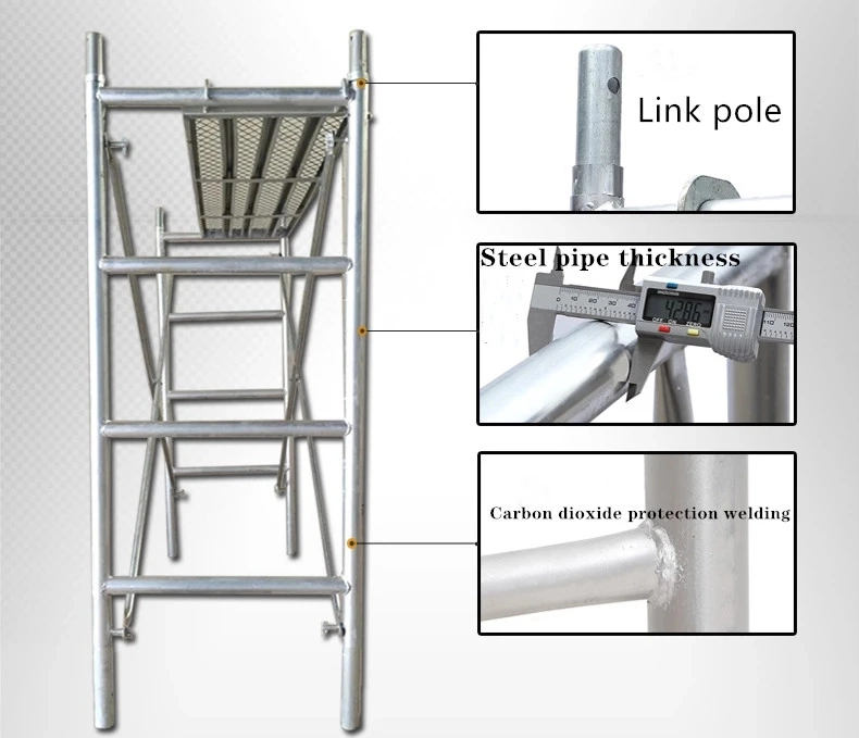 China Factory Flexibility Mobile HDG Portable Heavy Duty H Frame Folding Scaffold