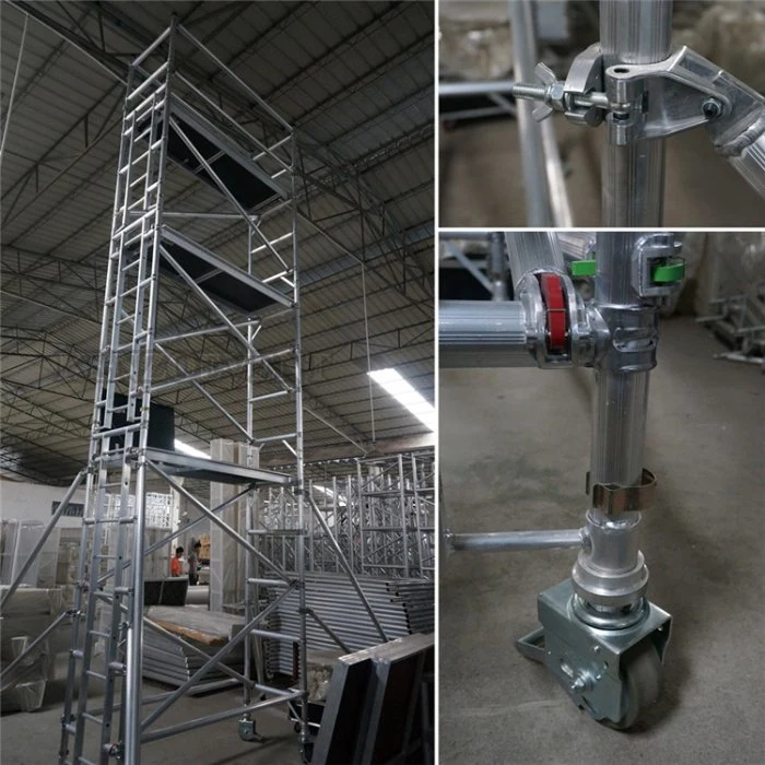 Mobile Aluminum Frame Scaffolding Ladder for Sale