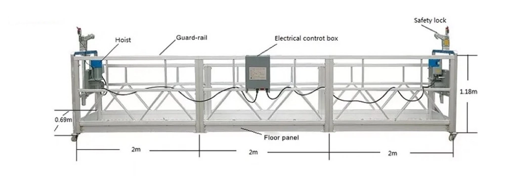 Zlp630 Hot-DIP Galvanized Suspended Platform Electric Gondola Scaffolding Frame Construction