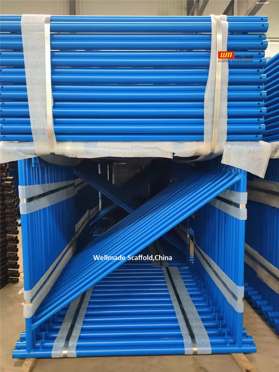 Painted 1.8mx1.5m Heavy Duty Shoring Frame Scaffolding for Concrete Shuttering