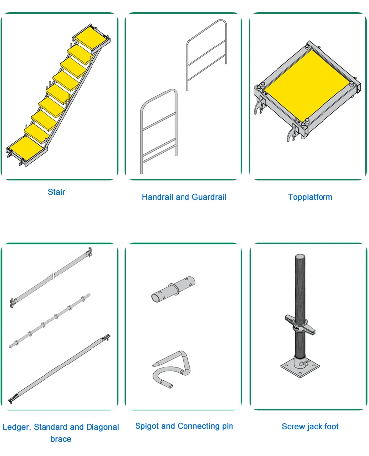 China Aluminium and Steel Scaffold Stair Tower