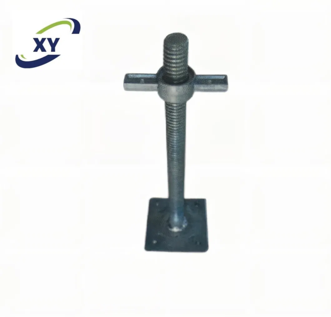 Hot Sale Solid Adjustable Steel Scaffolding Leveling Screw Jacks Base with Formwork