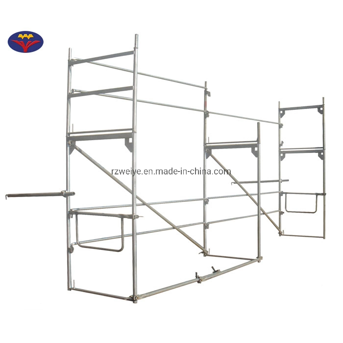 Hot Galvanized En74 Construction Scaffolding RAM Walk Through Facade Modular Frame