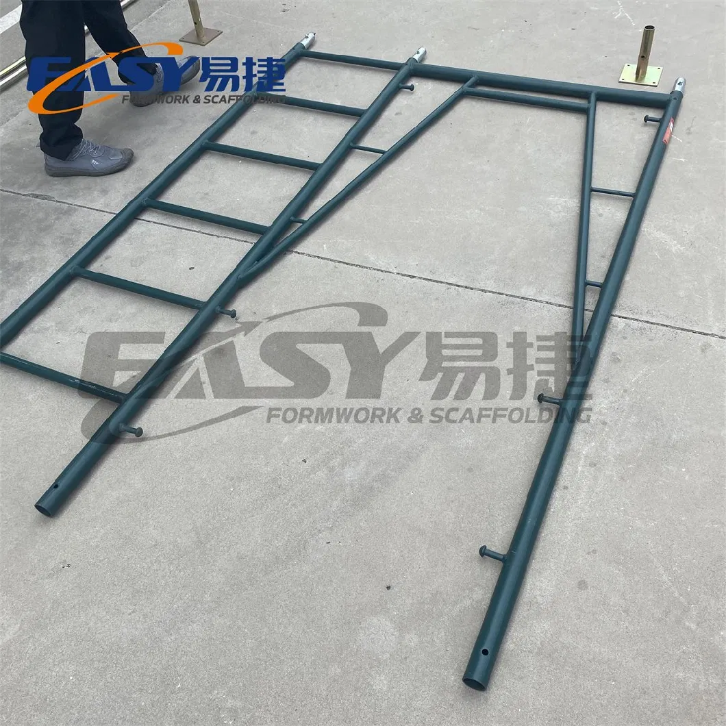 Easy Walk Thru H Frame Scaffold System Cross Brace Mason Box Scaffolding for Construction