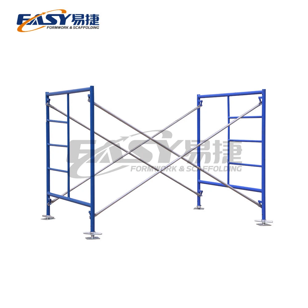 Easy Walk Thru H Frame Scaffold System Cross Brace Mason Box Scaffolding for Construction