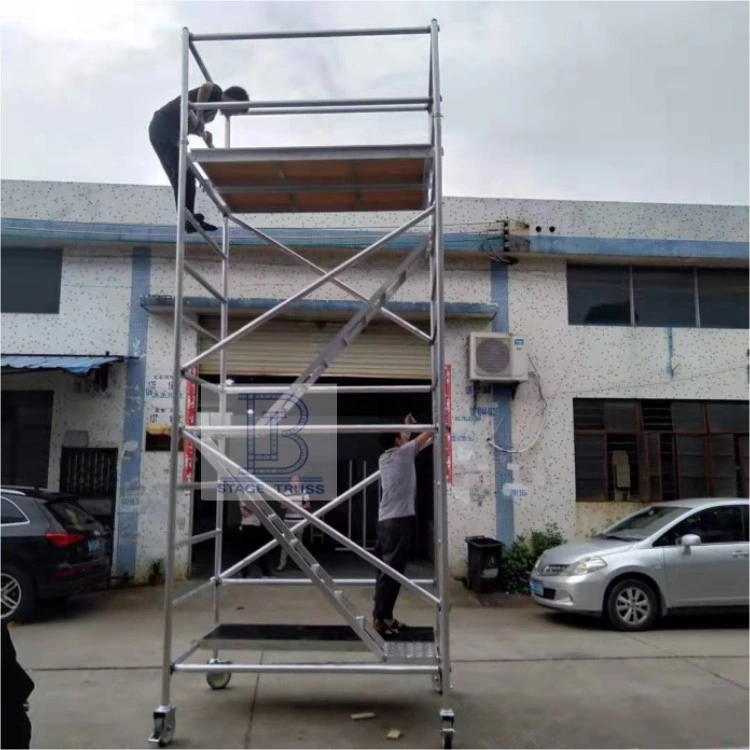 Aluminum Alloy Folding Scaffolding, Mobile Aluminum Frame Work Platform, Building Climbing Platform Engineering H-Framealuminum Alloy Climbing Frame