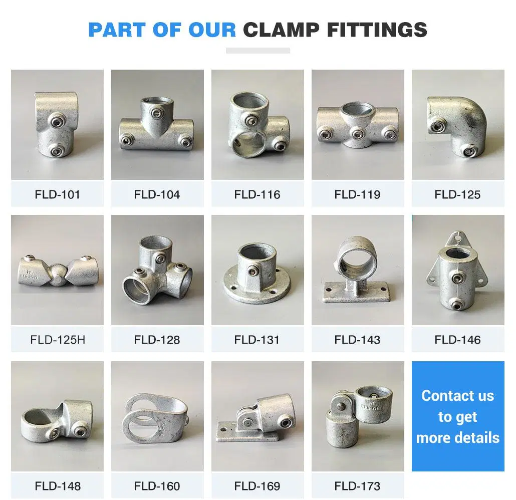 Key Pipe Clamp Fittings 173 Hot Galvanized and Electric Galvanize
