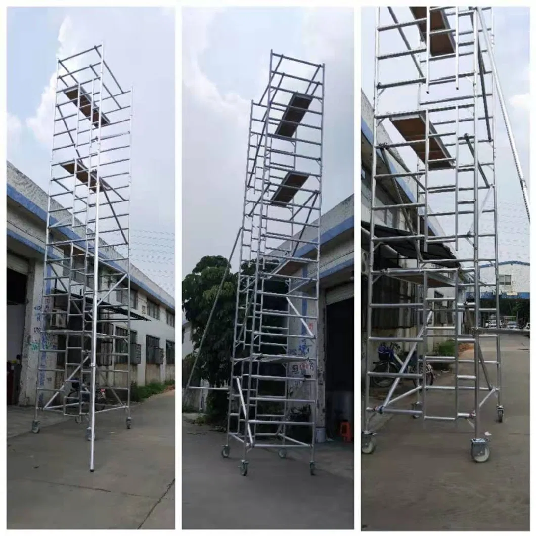 Aluminum Alloy Folding Scaffolding, Mobile Aluminum Frame Work Platform, Building Climbing Platform Engineering H-Framealuminum Alloy Climbing Frame