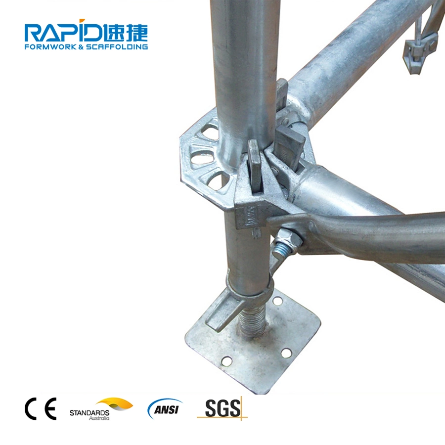 UK/Aus Galvanized Painting Powder Coated Construction Kwikstage Scaffold Ledger Trasom Diganol Brace Steel 5% off Quick Stage Scaffolding