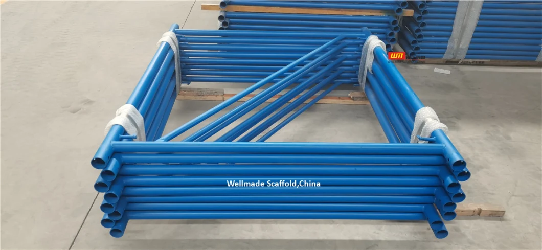 Painted 1.8mx1.5m Heavy Duty Shoring Frame Scaffolding for Concrete Shuttering