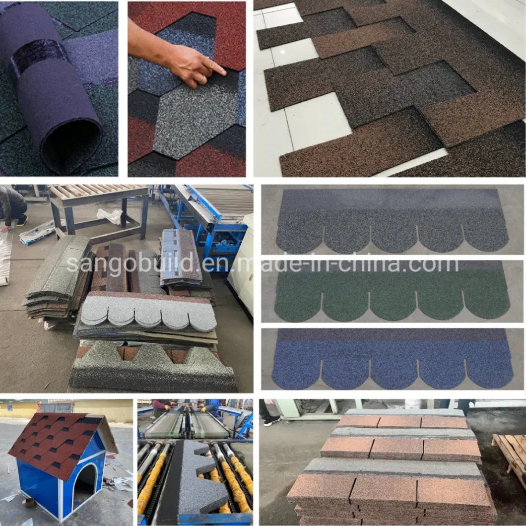 Sangobuild Asphalt Roofing Shingles Colorful Roofing Covers Waterproof Solutions Building Materials