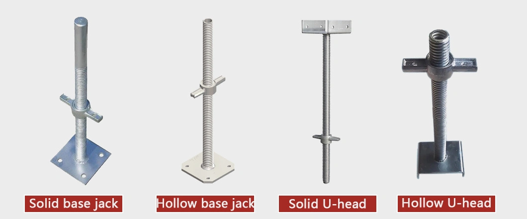 DIN4425 Standard Fixed Hollow Solid Adjustable Base Jack for Scaffoldings