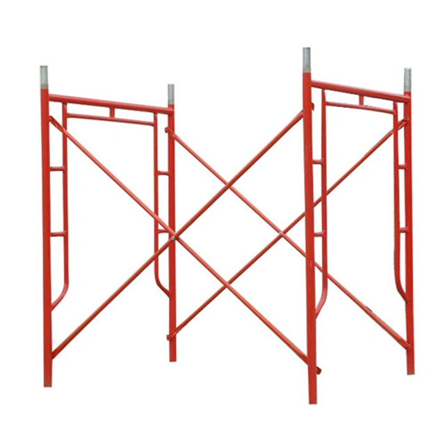 Galvanized Construction Walk Through Ladder Steel H Frame Scaffolding
