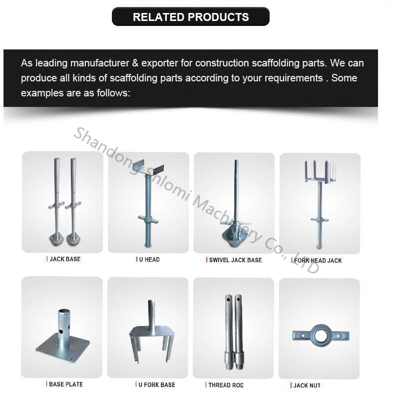 Swivel Adjustable Scaffolding U Head Base Jack