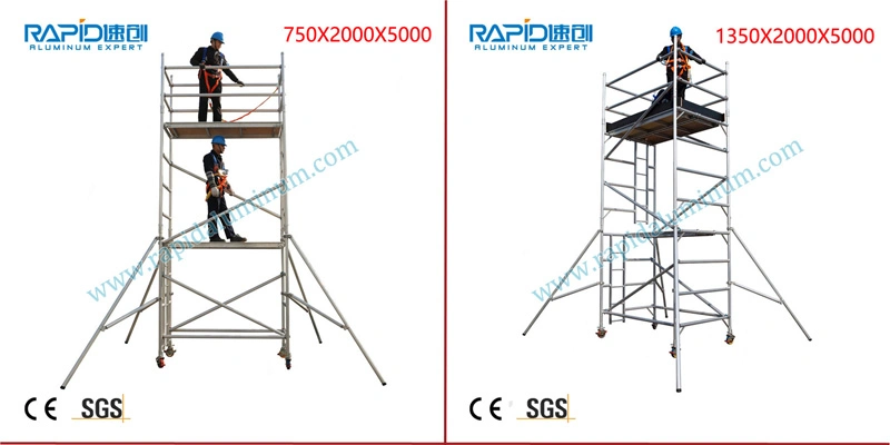 En1004 Aluminium Ringlock a Frame Mobile Tower Aluminum Scaffolding for Sale