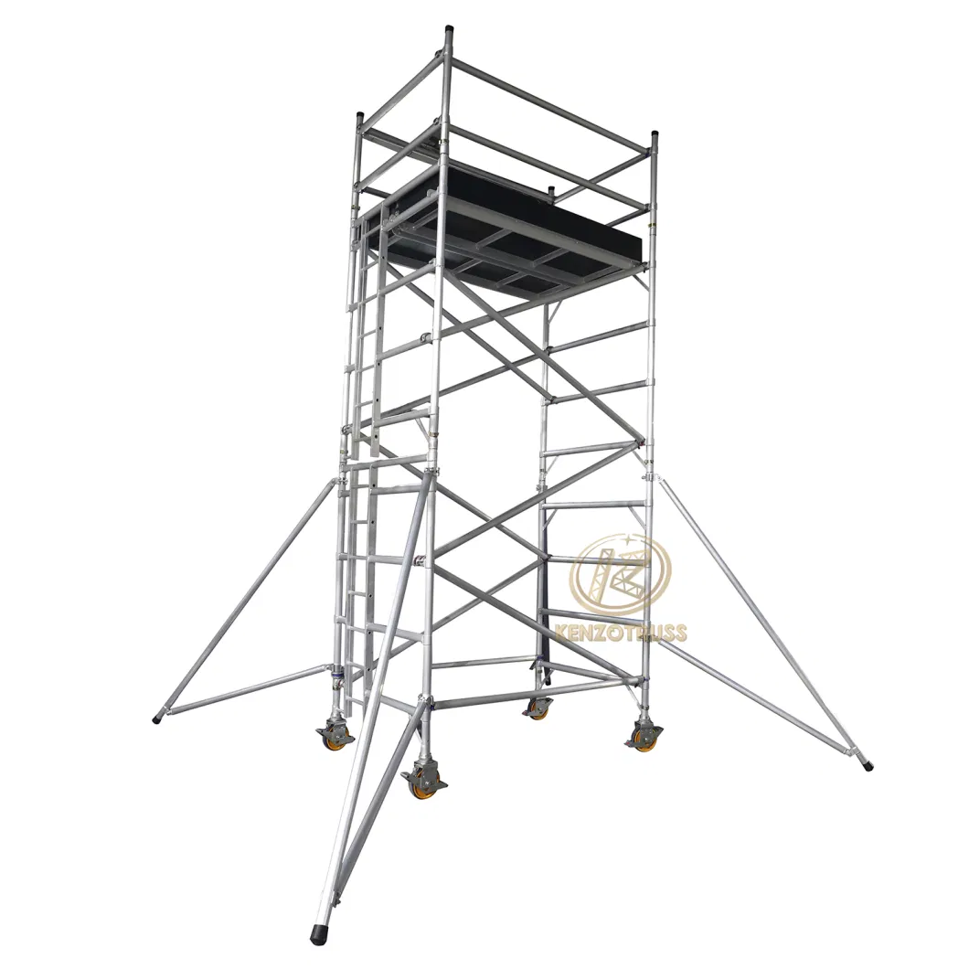 Indoor Single Width Aluminum Ladder Frame Scaffolding