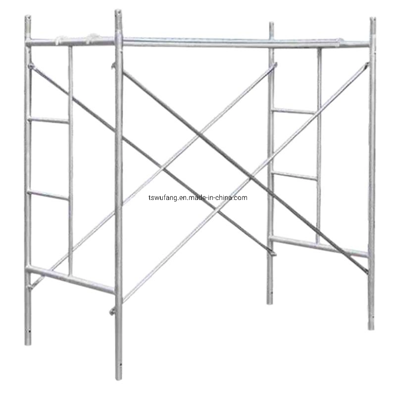 Walk Thru Galvanized Scaffolding Steel Ladder H Frame
