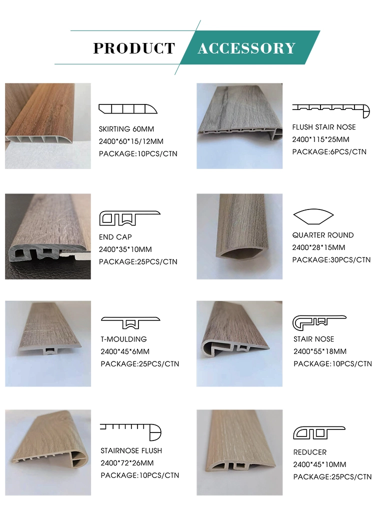 Click Lock 12mm 7mm 3mm 8mm Waterproof Anti-Slip Spc Click Flooring 5mm Luxury Spc Vinyl Flooring 4mm Vinyl Plank Spc Flooring Building Material