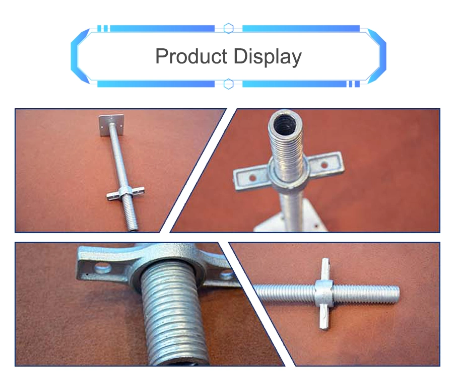 Construction Steel Scaffolding Formwork Hollow/Solid Screw Base Jack for Building