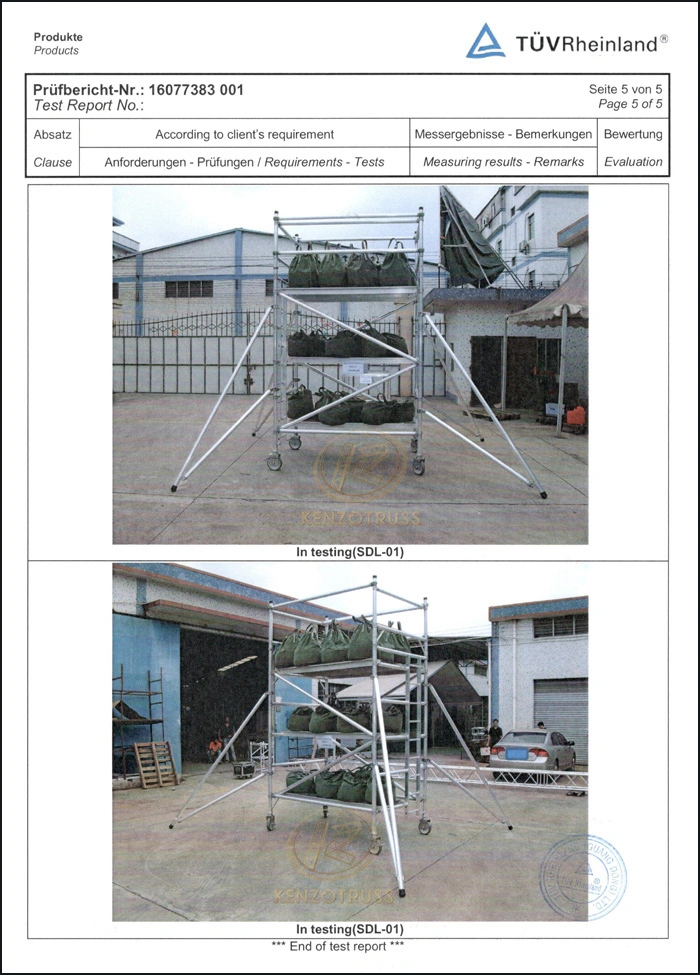 Building Mobile Aluminum Scaffolding Frame for Sale