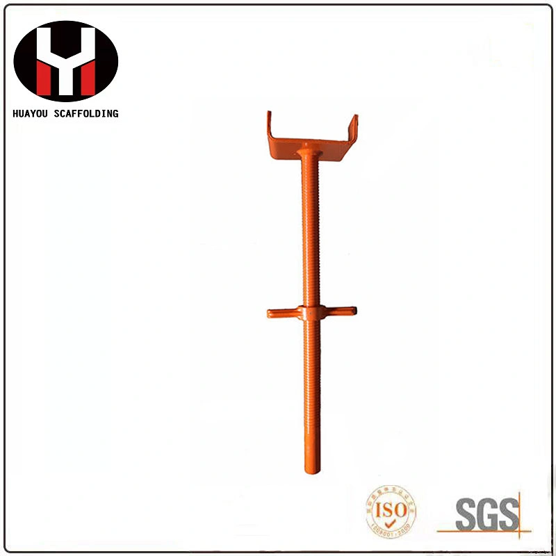 Galvanized Steel Scaffold Base Jack Q235 Painted Scaffolding Screw Jack with Big Nut