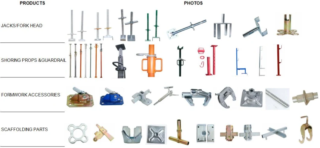 Frame /Ringlock Scaffolding Adjustable Hollow Solid Screw Jack Base/ U Head/ Base Jack and Fork Head Jack Leveling Jack