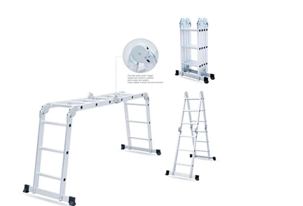 Lightweight 3 Way 2X6 Steps Scaffold Ladders Combination Scaffolding Platform Aluminium