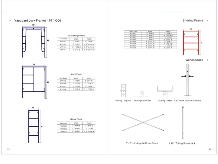 Comaccord Factory Price Construction Space Scaffolding Frame with Snap Lock Frame Scaffold