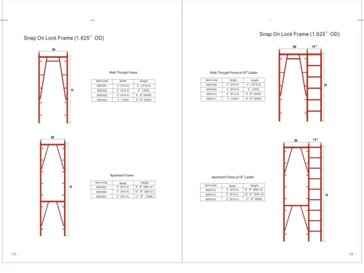 Comaccord Factory Price Construction Space Scaffolding Frame with Snap Lock Frame Scaffold