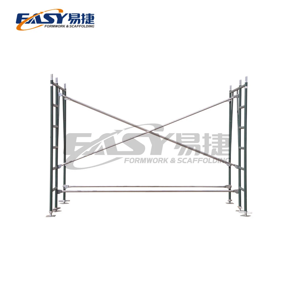 Easy Walk Thru H Frame Scaffold System Cross Brace Mason Box Scaffolding for Construction