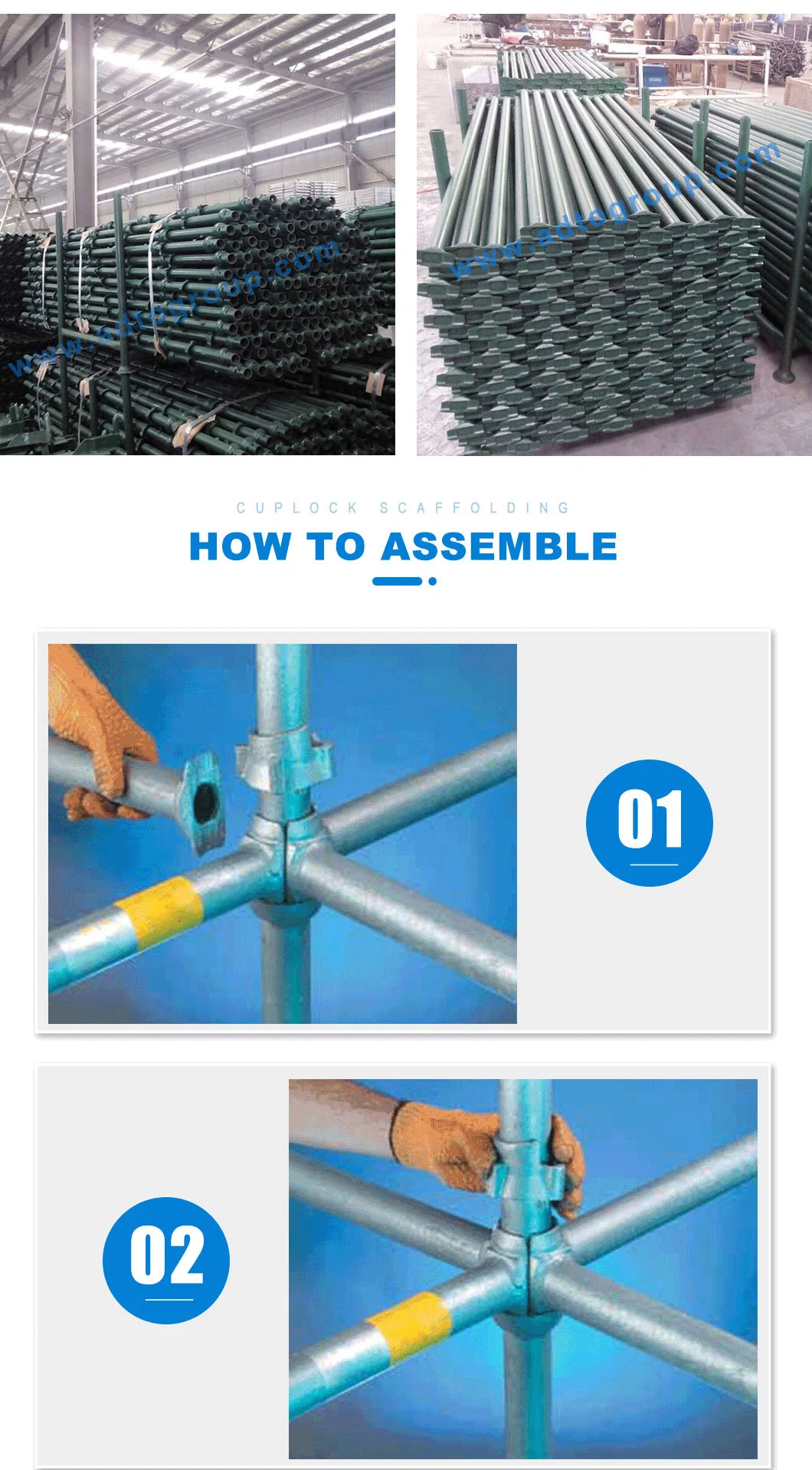 Adjustable Heavy Duty Cuplock Scaffolding System and Scaffolding Accessories Best Price Be Used