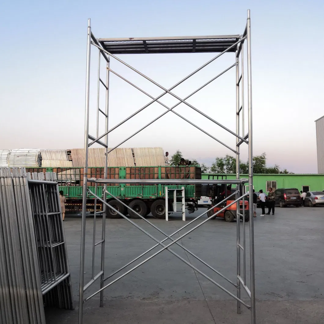 USA Galvanized Metal Climbing Scaffolding Ladder Frame