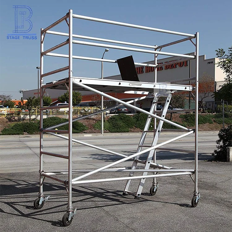 Aluminum Alloy Folding Scaffolding, Mobile Aluminum Frame Work Platform, Building Climbing Platform Engineering H-Framealuminum Alloy Climbing Frame