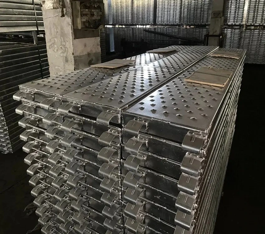 Q235 Galvanized Steel Catwalks Platform with Hooks Scaffolding Metal Plank