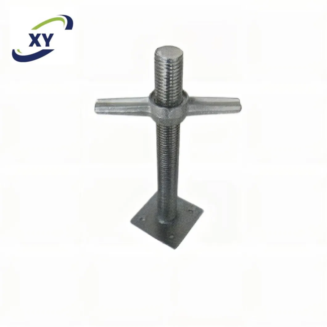 Hot Sale Solid Adjustable Steel Scaffolding Leveling Screw Jacks Base with Formwork