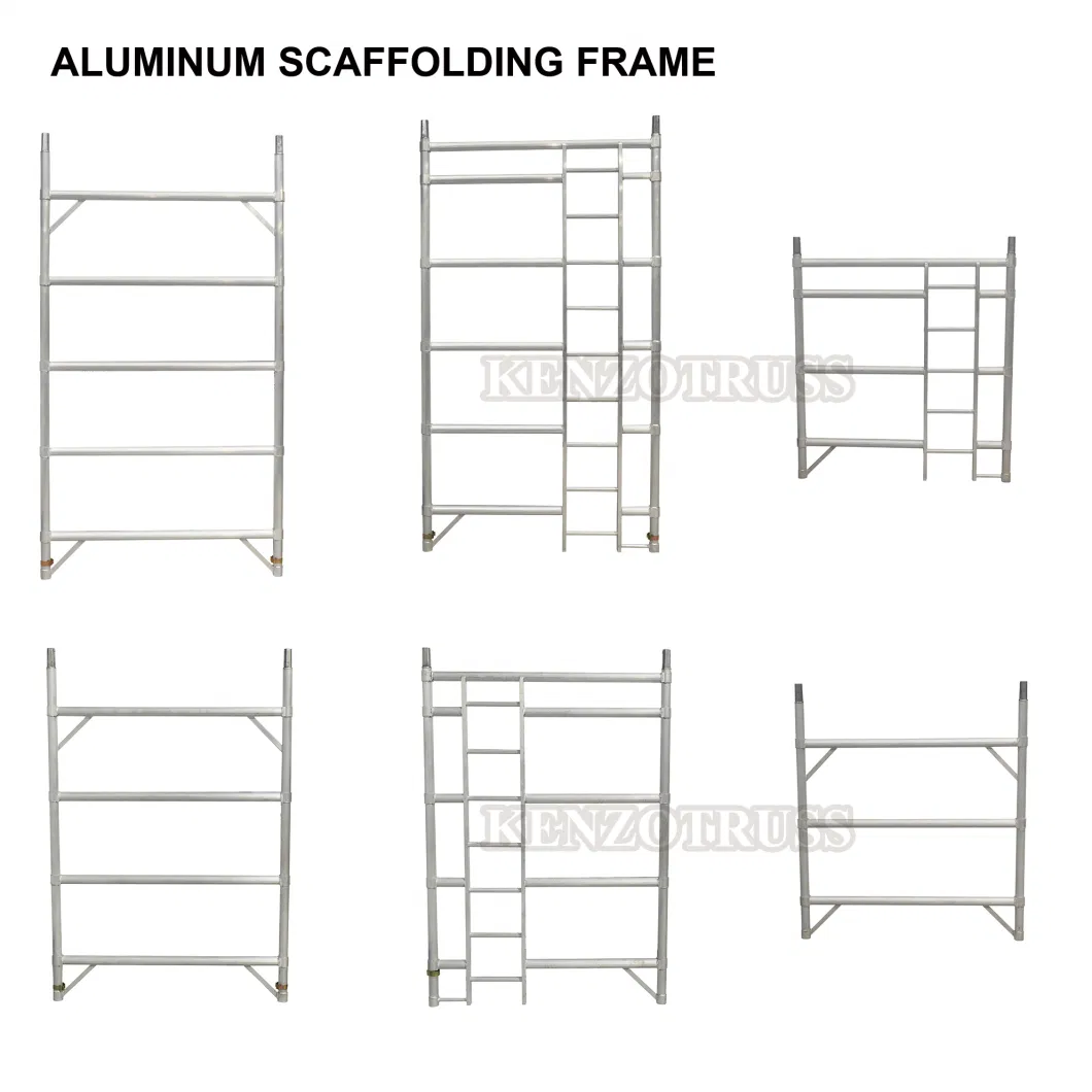 Indoor Single Width Aluminum Ladder Frame Scaffolding