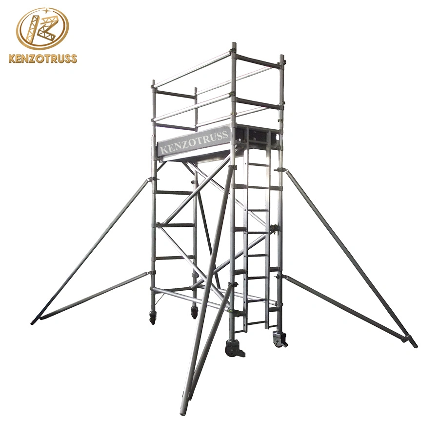 Indoor Single Width Aluminum Ladder Frame Scaffolding