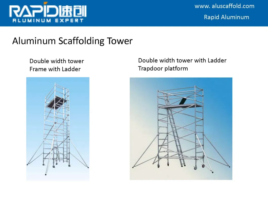 Aluminum Alloy Scaffolding Tower with Internal Ladder and Casters Scaffolding Building Material