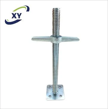 Hot Sale Solid Adjustable Steel Scaffolding Leveling Screw Jacks Base with Formwork