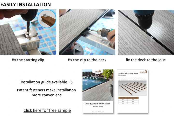 Waterproof Flooring Pool Deck Composite Deck 140*23mm Building Material for Exterior