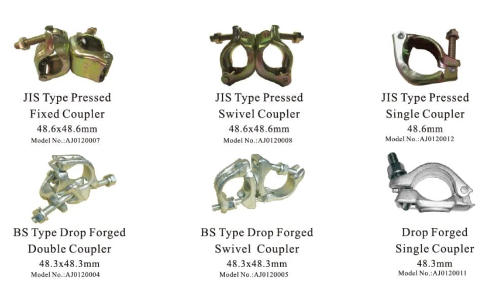 Scaffolding Accessories Pressed JIS Swivel Coupler Fixed Clamp Scaffolding Clamp Coupler